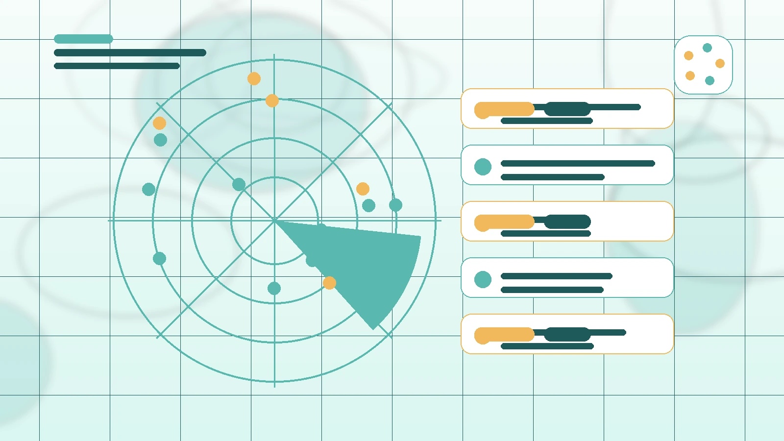 Abstract SaaS illustration for AI Talent Manager for Creators, showing a creator workflow with AI-assisted brand deal management