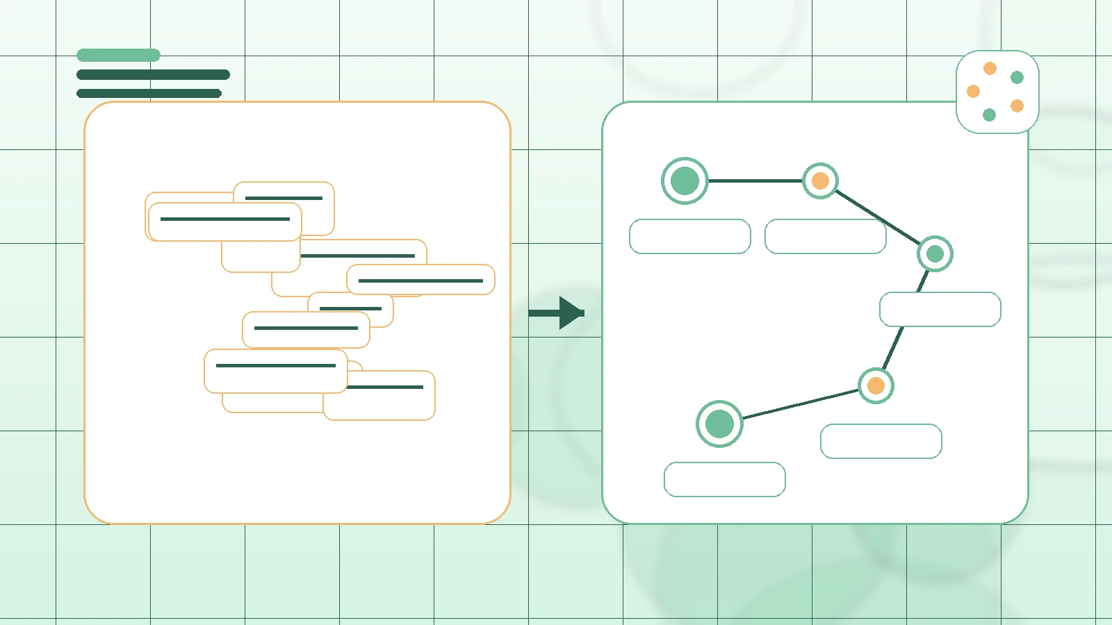Abstract SaaS illustration for AI Creator Agent vs Manual Outreach, showing a creator workflow with AI-assisted brand deal management