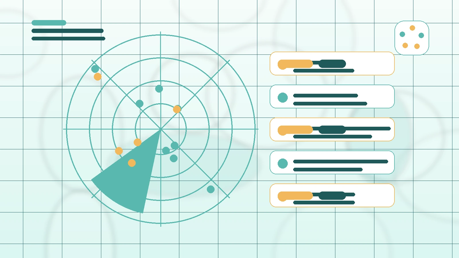 Abstract SaaS illustration for Brand Deal Discovery, showing a creator workflow with AI-assisted brand deal management