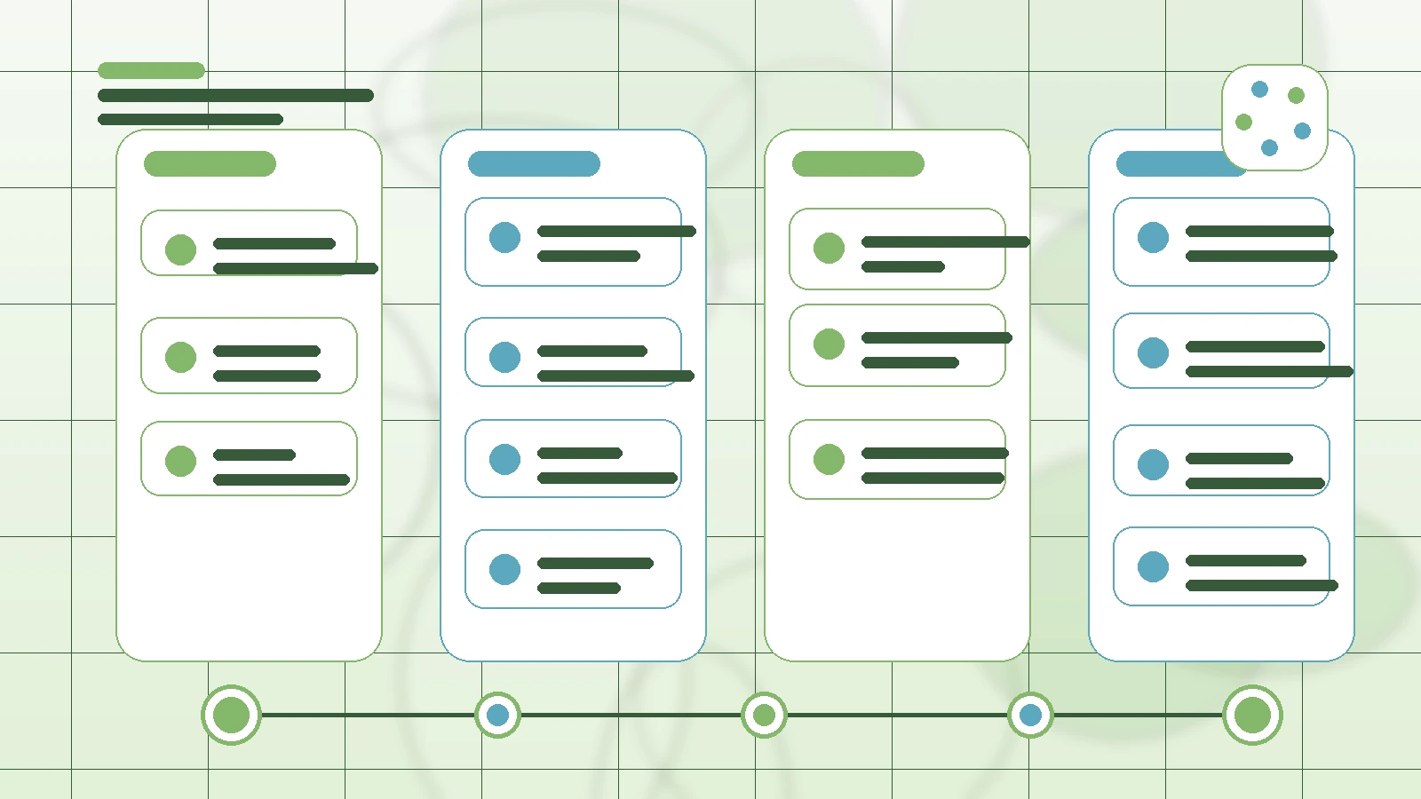 Abstract SaaS illustration for Creator Sponsorship Readiness Assessment, showing a creator workflow with AI-assisted brand deal management