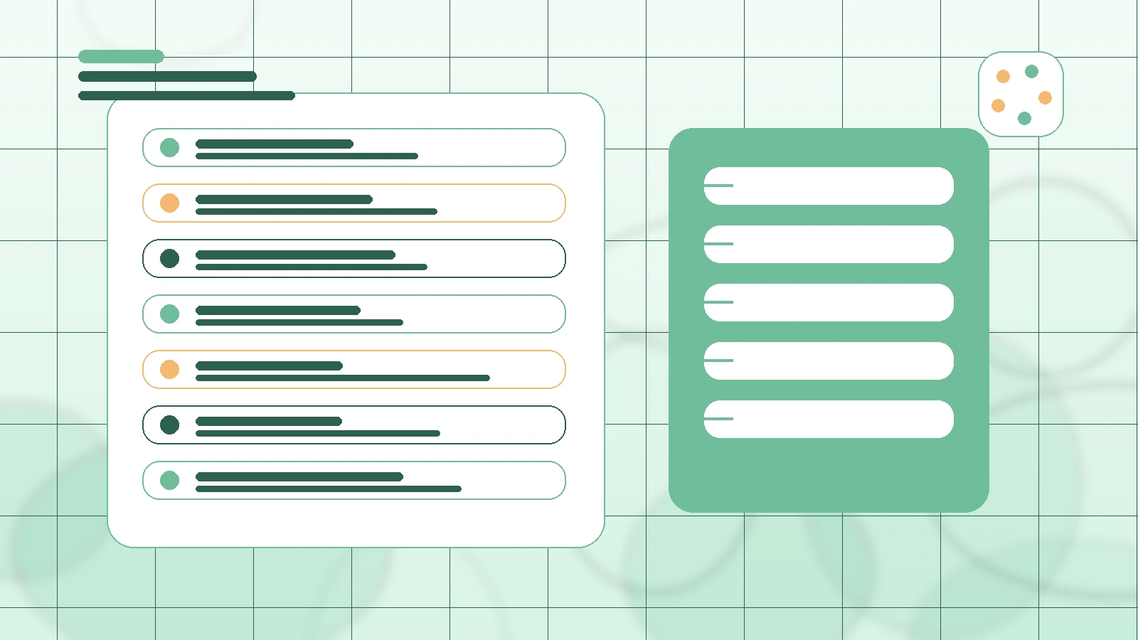 Abstract SaaS illustration for Gmail and Instagram Inbox Triage, showing a creator workflow with AI-assisted brand deal management