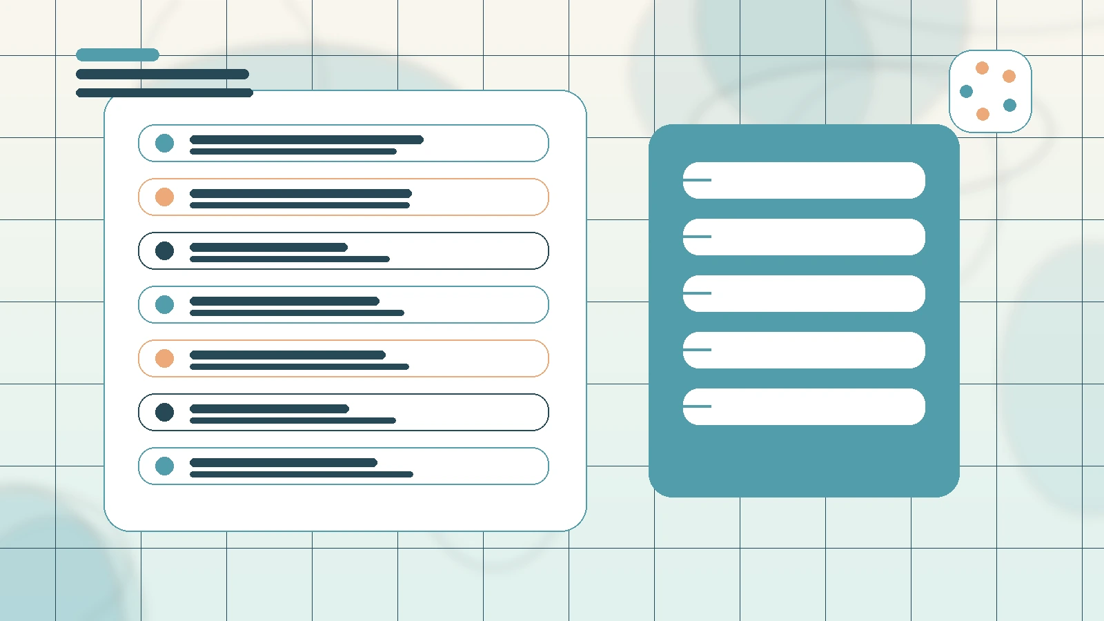 Abstract SaaS illustration for Sponsor Reply Assistant, showing a creator workflow with AI-assisted brand deal management
