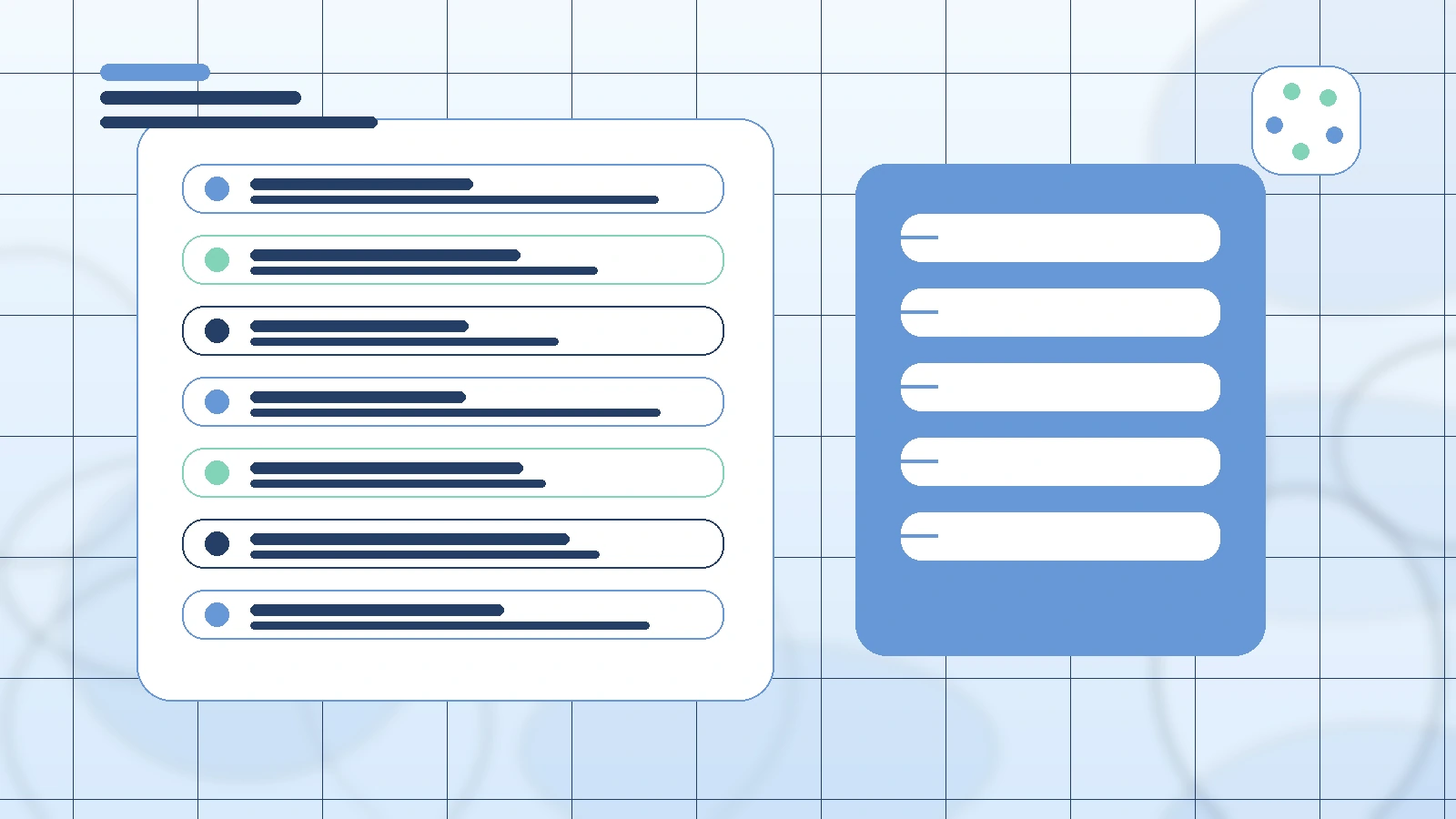 Abstract SaaS illustration for AI Follow-up Emails for Brand Pitches, showing a creator workflow with AI-assisted brand deal management