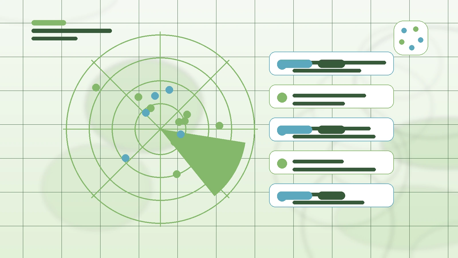Abstract SaaS illustration for How to Get Brand Deals as a Creator, showing a creator workflow with AI-assisted brand deal management